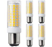 Ba15d led Bulb 10W, 10W Equivalent to 100W Halogen, 1000LM, 5pcs LED Bulbs, AC220V-240V, 360° Beam Angle, Dimmable for Home Lighting(Cool White 6000K)