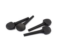 Ba21 Cello Tuning Pegs for 4/4 to 3/4 Instruments | Black Synthetic Material, Classic Vintage Appearance, Non-perforated Shafts, for String Fixing, Repairs, Student Musicians