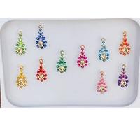 BA73 Multi Colour Yellow Red Bindi Tattoo Bollywood Fancy Party Forehead Sticker Eid Wedding Tika