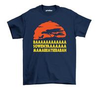 Baaa Sownyaaa Mamabeatsebabah T-Shirt - Hilarious Lion Sunset Design! Perfect for Animal Lovers and Laugh Enthusiasts Alike! Navy