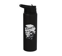 Baaack Off Funny Rebel Sheep Attitude Design Stainless Steel Insulated Water Bottle