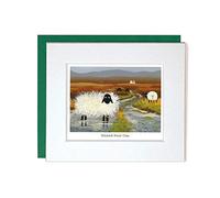 "Baaad Hair Day" Mounted Greeting Card by Thomas Joseph - Whimsical Sheep Range