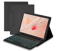 baaaq Universal Tablet Case with Keyboard for 9",9.7",10.1",10.2",10.4",10.5",10.9",11" Tablets, with Removable 7 Color Backlit Bluetooth Keyboard for iPad, Samsung, Pixel, Other Tablet