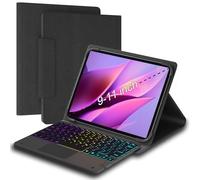 baaaq Universal Tablet Keyboard with touchpad case for 9",9.7",10.1",10.2",10.5",10.9",11" Tablets, Rainbow Wireless Backlight Keyboard fit 9-11 inch Android/iOS/Windows Tablet