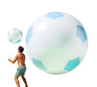 baabeash Big Beach Ball,24 Inch Summer Toy Inflatable Soccer Extra Large - Backyard Toy Pool Ball,for Kids Adults Family Outdoor Summer Backyard Park Pool Beach Party Vacation Travel Resort