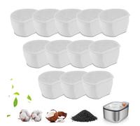 baabeash Cat Fountain Filter - Multilayer Deep Filtration Drinking Fountain Filter | Pack of 12 Long-Lasting Odour Absorption Kittens Puppies Drinking Trough Accessories for Hair Dirt Particles