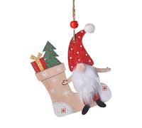 baabeash Christmas Gnome,Wooden Christmas Ornament - Wood Festive Pendants Fade-Resistant for Kids Room Wall Door Handle Window Garden Gate Bedroom