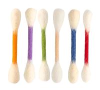 baabeash Cotton Swab Cat Toy, Felt Kitten Teething Stick For Teeth Cleaning & Gum Massage, Soft Durable Pet Interactive Toy For Indoor Home, Outdoor Yard, Park Exercise Training