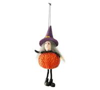 baabeash Halloween Pumpkin Witch Ornaments,Gold Halloween Pumpkin Doll Pendant - Haunted House Decor For Yard Farm Window Backyard Day Outside Bedroom Front Inside Garden