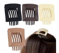baabeash Lay Flat Hair Clip, Firm Hold, Non-Slip Claws, Set of 4, Lightweight Flat Clips for Commuting, Travel, Everyday, Leisure