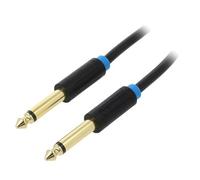 BAABF cable jack 6.35 mm plug, 1 m black Ø lead on both sides: 5 mm VENTION