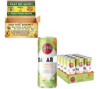 Baacarrdii Mango Ready to Drink Case Deal 12x250ml Best Before 31/12/2024 Tropical Mango Flavoured Beverage Pre-Mixed Cans for Parties, Sharing & Chilled Refreshment