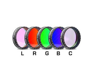Baader Planetarium 2458474 1.25-Inch LRGBC CCD Filter Set with Clear Glass/UV IR Cut/L Filter - Various