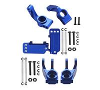 Baagialdic 6-Pack Aluminum Caster Blocks, Steering Blocks and Rear Stub Axle Carriers Upgrade for 1/10 Traxxas 2WD Slash Stampede Rustler Replace 3632 3736 3752 Blue-Anodized
