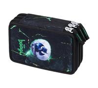 Baagl 3-Compartment Pencil Case for Boys and Girls - School Pencil Case for Stationery - School Items Pencil Case, Pencil Case, Case for School, Dragon, L