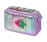 Baagl 3 Compartment Pencil Case for Boys Girls School Pencil Case for Stationery School Supplies Pencil Case Pencil Case for School, lavender, 20 × 13 × 9 cm, Colourful, playful, modern, practical