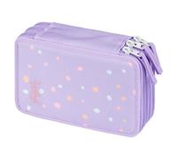 Baagl 3-Compartment Pencil Case for Boys & Girls School Stationery, Favourite Animals