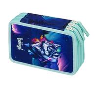 Baagl 3 Compartment Pencil Case for Boys Girls School Stationery School Supplies, Polar light, Colourful, Playful, Modern, Practical
