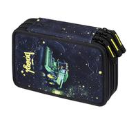 Baagl 3 Compartment Pencil Case for Boys Girls School Stationery School Supplies, Tractor, Colourful, Playful, Modern, Practical
