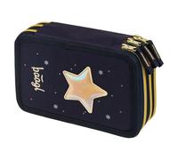 Baagl 3 Compartment Pencil Case for Boys Girls School, Unicorn Gold, 20 x 13 x 9 cm