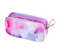 Baagl 3 Compartments Pencil Case for Girls, Boys with Zipper, Large Capacity School Case, Durable Polyester Pencil Case, Painting Design, 23 x 11 x 9 cm