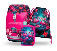 Baagl Airy Plus School Bag Set 3 Pieces 25 L from 130 cm, flamingo, L, Casual