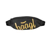 Baagl Bum Bag for Kids - Belt Bag for Boys, Girls, Teenagers - Stylish Shoulder Bag, Neck Pouch Made of Durable Material with 2-Way Zip, gold, Fashion