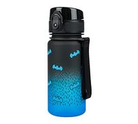 Baagl Children's Water Bottle, Leak-proof Water Bottle, 350 ml, Nursery School and Sports Bottle for Boys, Tritan (Batman Blue)