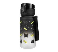 Baagl Children's Water Bottle, Leak-proof Water Bottle, 350 ml, Nursery School and Sports Bottle for Boys, Tritan (Batman Mask)