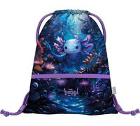 Baagl Gym Bag for Girls - Waterproof Shoe Bag for Children - School and Nursery Sports Bag, Sports Bag, Axolotl.