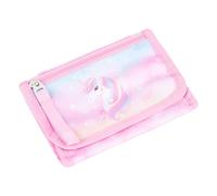 Baagl kids choker pouch kids wallet boys wallet mini coin purse, Rainbow Unicorn, 14,5 x 8,5 cm, Classic