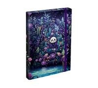 Baagl Notebook Box for School Bags - A4 Folder for Children with Elastic Band and Inner Flaps - Collection Folder, Collection Box with Elastic Band for Boys (Jungle Panda)