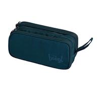 Baagl Pencil Case, 3 Compartments, Petrol, 23 x 11 x 9 cm Polyester, Unisex