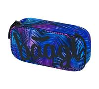 Baagl Pencil Case for Girls - School Pencil Case with 2 Compartments, Palm, Floral Pattern