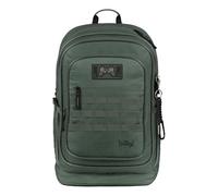 Baagl School Backpack for Boys Girls Teenagers, Ergonomic Children's Backpack with Laptop Compartment for School, Extremely Lightweight Backpack with Chest Strap and Reflective Elements, grove