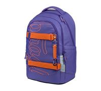 Baagl School Backpack for Boys Girls Teenagers - Skate Max - Skateboard Backpack - Children's Backpack with Laptop Compartment and Chest Strap for School, Secondary School, Middle School, 30 L, orange