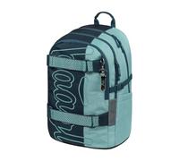 Baagl School Backpack for Boys Girls Teenagers - Skateboard Backpack - Children's Backpack with Laptop Compartment and Chest Strap for School, Secondary School, Middle School, petrol, Mittelgroße