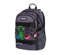 Baagl School Backpack for Boys Girls Teenagers - Skateboard Backpack - Children's Backpack with Laptop Compartment and Chest Strap for School, Secondary School, Middle School, Minecraft, 20 x 29 x 43