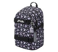 Baagl School Backpack for Boys Girls Teenagers - Skateboard Backpack - Children's Backpack with Laptop Compartment and Chest Strap for School, Secondary School, Middle School, Kuromi Black