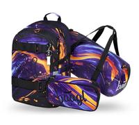 Baagl School Backpack Set Boys 3 Pieces (Skateboard Backpack, Pencil Case, Sports Bag), School Bag from 3rd Grade, Primary School Satchel with Chest Strap, Ergonomic School Bag, 25 L, vibe