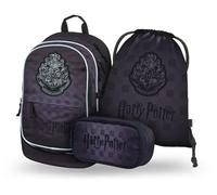 Baagl School Backpack Set Boys Girls 3 Pieces, School Bag for Primary School, Primary School Satchel with Chest Strap, Ergonomic School Bag (Harry Potter Hogwarts)