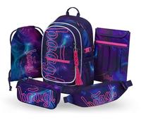 Baagl School Backpack Set Boys Girls 5 Pieces Ergonomic School Bag for Primary School Primary School Satchel with Chest Strap 25 L, nova, Mittelgröße, School backpack set