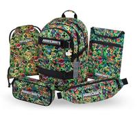 Baagl School Backpack Set Boys Girls 5 Pieces Skateboard Backpack School Bag from 3rd Grade Primary School Satchel with Chest Strap Ergonomic School Bag 25 L, minecraft chaos, Mittelgröße, School