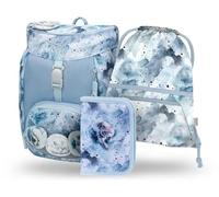 Baagl School Bag Boys for 1st Grade, Airy School Bag Set 3 Pieces, Primary School Backpack for Kids, Satchel for School, Satchel, Polar, Mittelgroße, Ultra light