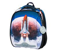 Baagl School Bag Boys Girls 1st Class Shelly School Bag Primary School Lightweight Kids Hard Shell Satchel Satchel with Chest Strap, Space Shuttle