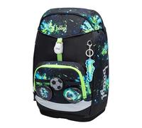 Baagl School Bag for 1st Class Kids, Airy Plus School Backpack with Ergonomic Back System & Removable Waist Belt, Ultralight School Bag for Primary School, Primary School, Football., 25 l, Designer