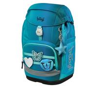 Baagl School Bag for 1st Class Kids, Airy Plus School Backpack with Ergonomic Back System & Removable Waist Belt, Ultralight School Bag for Primary School, Primary School, Butterfly, 25 l, Designer