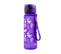 Baagl Tritan Water Bottle, Leakproof One Click Flip Lid 500ml Drink Bottle, Reusable with Scale, Daily Drinking Bottle with Strap for Kids, Children, School, Sport