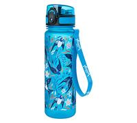 Baagl Tritan Water Bottle, Leakproof One Click Flip Lid 500ml Drink Bottle, Reusable with Scale, Daily Drinking Bottle with Strap for Kids, Children, School, Sport