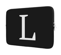 BAAGOAZ 11 Inch Laptop Sleeve Personalized Initial Gift Bag, Slim Lightweight Case for 11 Inch Chromebook MacBook PC Notebook, Black-Letter L